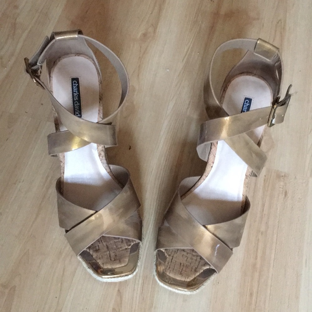 Charles David Olympia wedge espadrilles sz 9.5